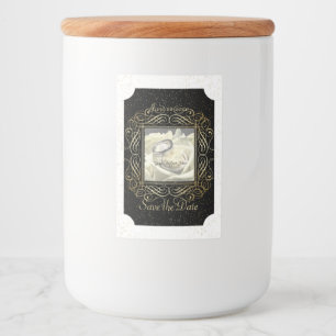 Rótulo Para Comida Salvar o bilhete elegante do roteiro dos pontos da