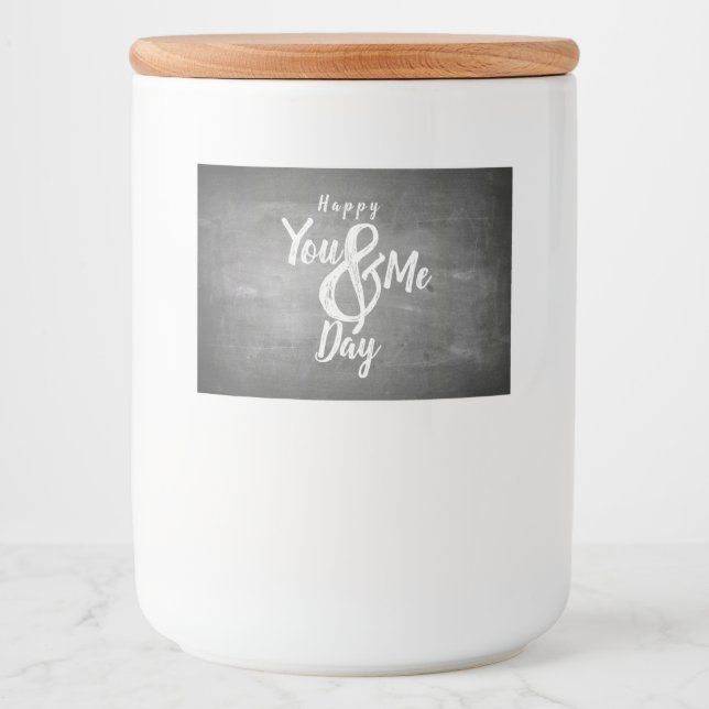 Rótulo Para Comida Saudações de aniversário no chalkboard look (Frente)