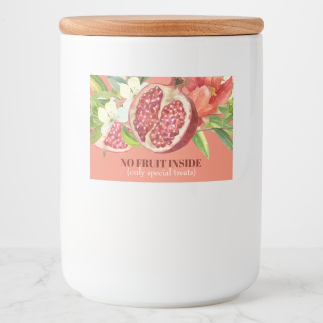 Rótulo Para Comida Sem Dentro de Fruta Apenas Tratamentos Especiais R (Frente)