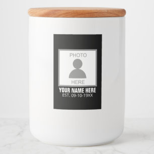 Rótulo Para Comida Seu nome e idade da foto aqui