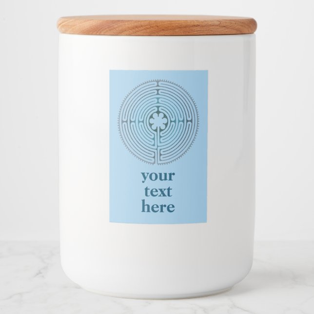 Rótulo Para Comida Símbolo de Geometria Sagrado - Chartres Labyrinth  (Frente)