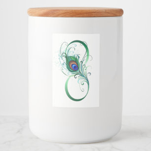 Rótulo Para Comida Símbolo Infinito com Pavão