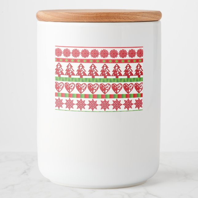 Rótulo Para Comida Símbolos natalinos (Frente)