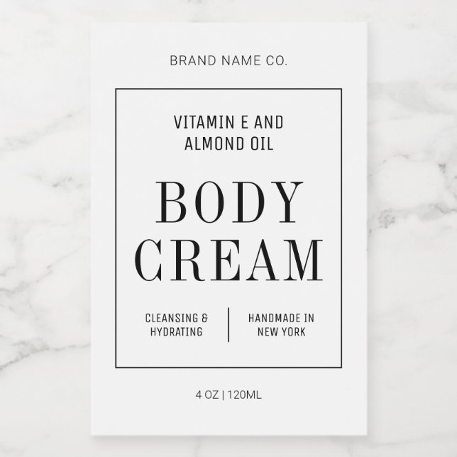 Rótulo Para Comida Simple Hand Soap Body Wash Lotion Waterproof Label (Rótulo Único)