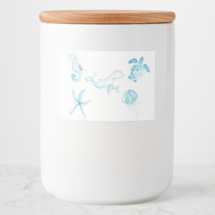 Rótulo Para Comida Sob O Mar