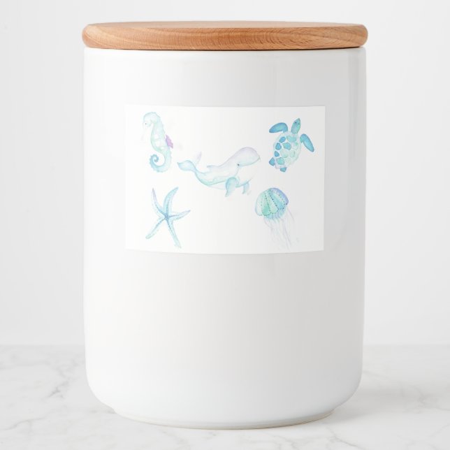 Rótulo Para Comida Sob O Mar (Frente)