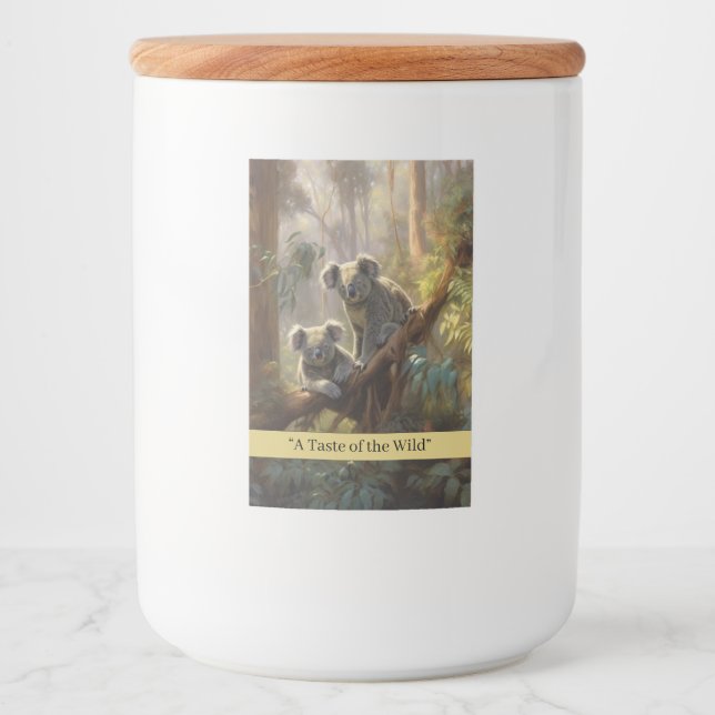 Rótulo Para Comida Sonhos de Floresta Koala, personalizados (Frente)