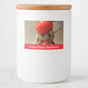 Rótulo Para Comida Strawberry Warrior