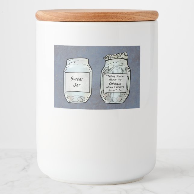 Rótulo Para Comida Swear Jar e Chicken Jar (Frente)