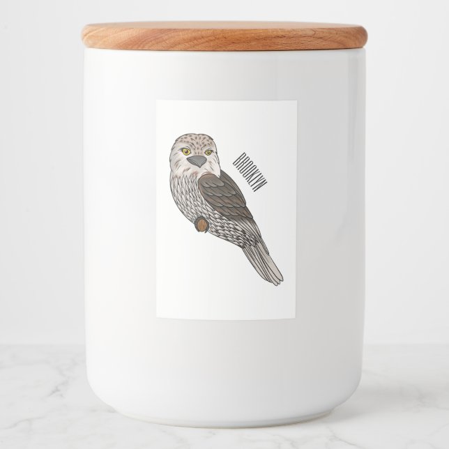Rótulo Para Comida Tawny frogmouth bird cartoon (Frente)