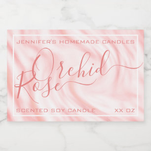 Rótulo Para Comida Texto de Caligrafia Rosa Rosa Satin