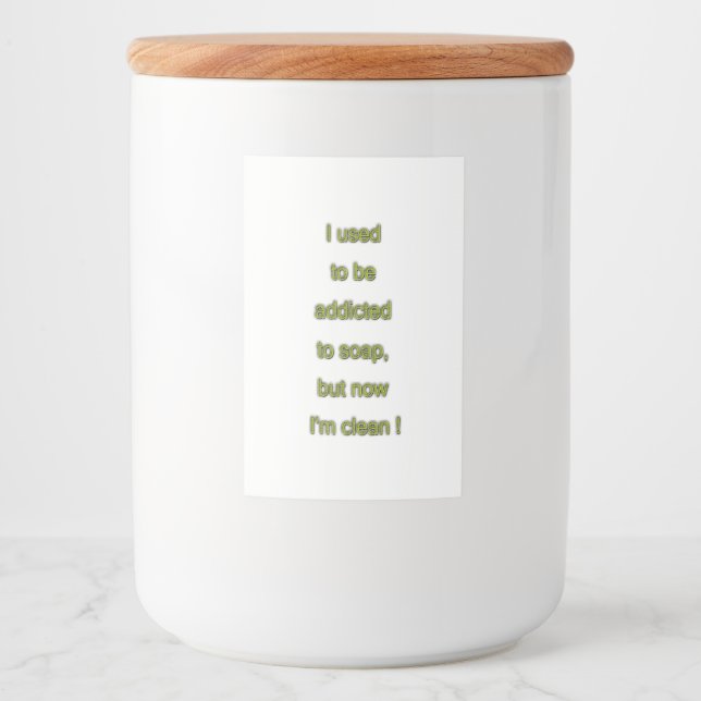 Rótulo Para Comida Texto engraçado do Soap (Frente)