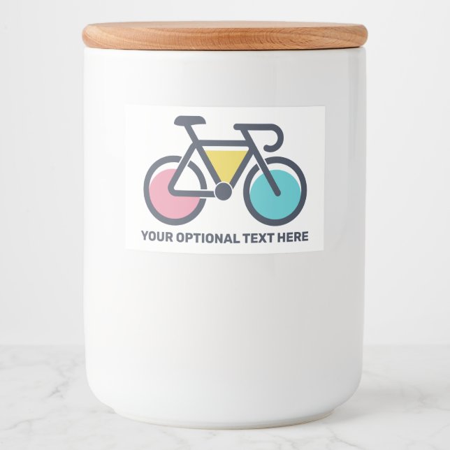 Rótulo Para Comida Texto Personalizado em Ciclo (Frente)