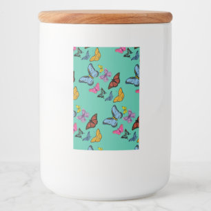 Rótulo Para Comida Textura padrão da borboleta