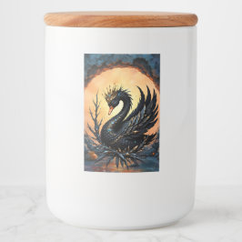 Rótulo Para Comida The Obsidian Swan of Moonlit Grace. In the twiligh