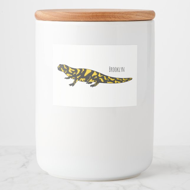 Rótulo Para Comida Tiger salamander cartoon (Frente)
