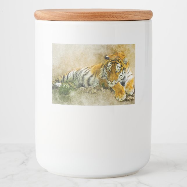 Rótulo Para Comida Tigre (Frente)