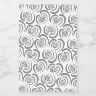 Rótulo Para Comida Tiras de tulipas azuis de cinza