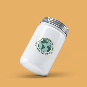 Rótulo Para Comida Todo Dia é Dia da Terra - Amante da Terra Verde Vi