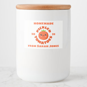 Rótulo Para Comida Tomates picados caseiros
