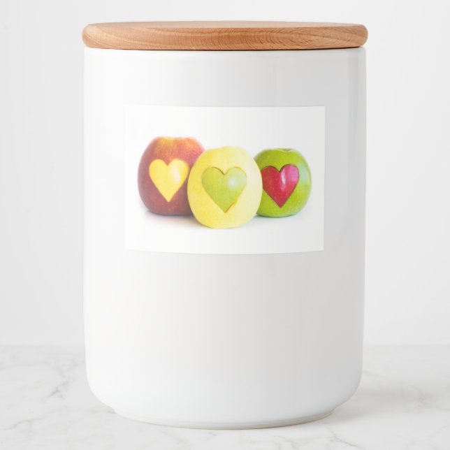 Rótulo Para Comida Três maçãs (Frente)