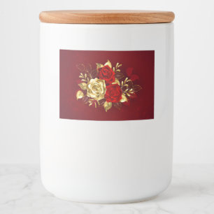 Rótulo Para Comida Três Rosas de joalharia