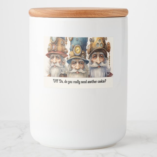 Rótulo Para Comida Uff Da Candy ou Cookie Guardian Gnomos (Frente)