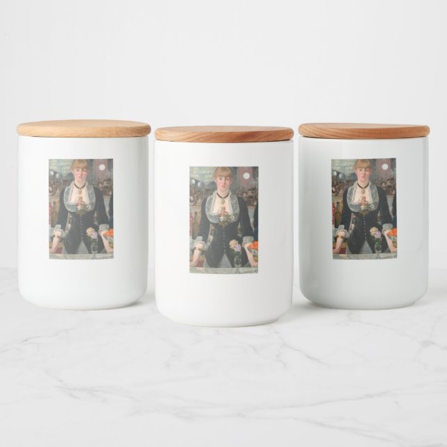 Rótulo Para Comida Um Bar no Manet Folies-Bergère Edouard (Garrafas)