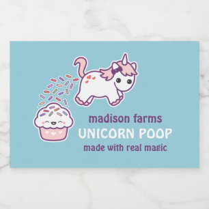 Rótulo Para Comida Unicorn Poop