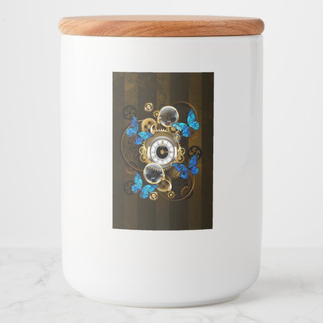 Rótulo Para Comida Ursos-galos e Borboletas Azuis (Frente)