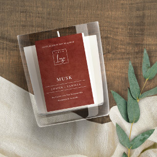 Rótulo Para Comida Vela da borda do logotipo Terracotta Leather Tan R