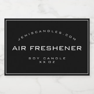 Rótulo Para Comida Vela de estilo simples de borda branca negra minim