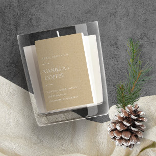 RÓTULO PARA COMIDA VELAS MODERNAS MÍNIMAS DE KRAFT ELEGANTE SIMPLES