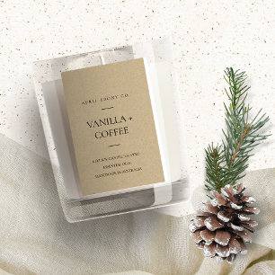 RÓTULO PARA COMIDA VELAS MODERNAS MÍNIMAS DE KRAFT ELEGANTE SIMPLES