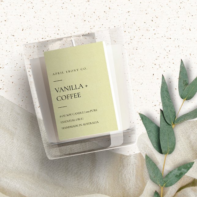 RÓTULO PARA COMIDA VELAS MODERNAS MÍNIMAS DE KRAFT ELEGANTE SIMPLES (Criador carregado)