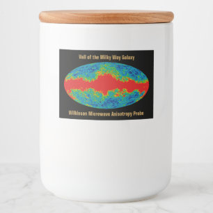 Rótulo Para Comida Velo da Galáxia Via Láctea Sobre o Universo WMAP