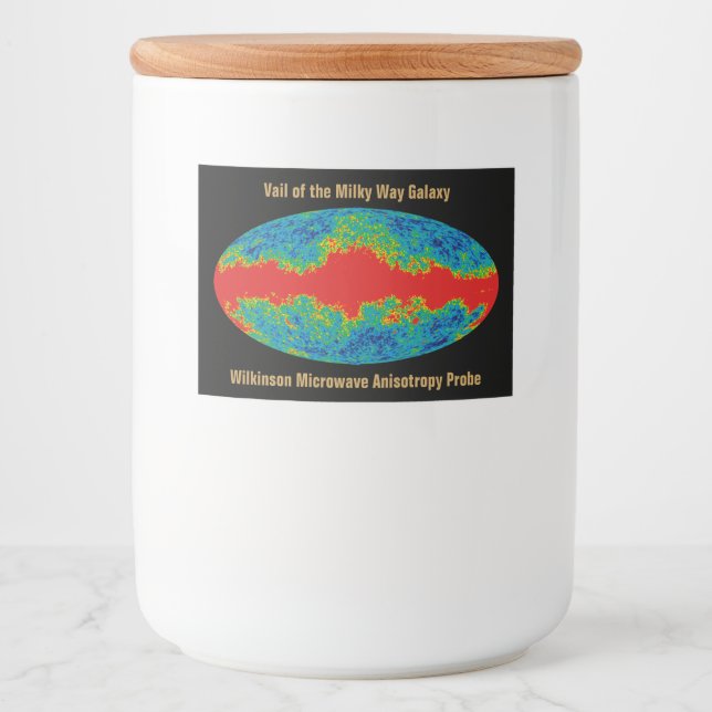 Rótulo Para Comida Velo da Galáxia Via Láctea Sobre o Universo WMAP (Frente)