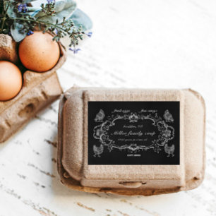 Rótulo Para Comida verniz borda do ornamento ovos de galinha de galã