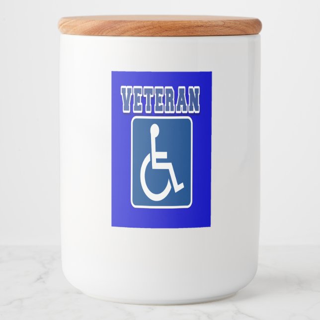 Rótulo Para Comida Veterano deficiente (Frente)