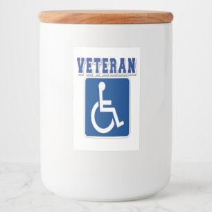 Rótulo Para Comida Veterano deficiente
