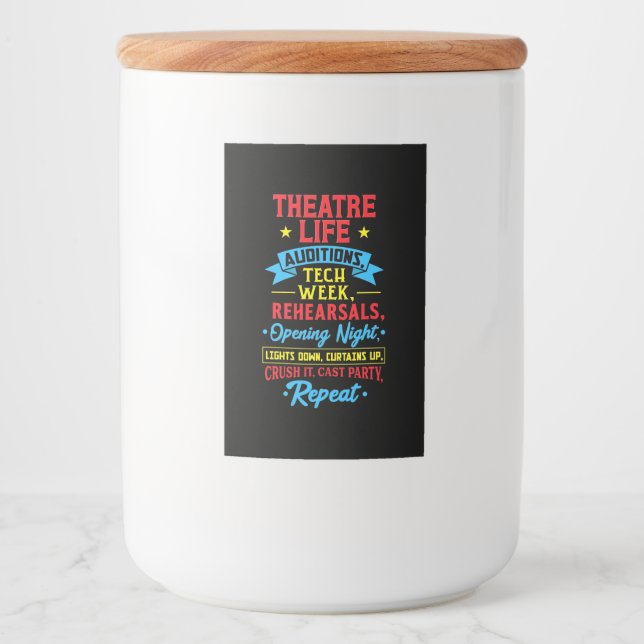 Rótulo Para Comida Vida De Teatro Para Ator (Frente)