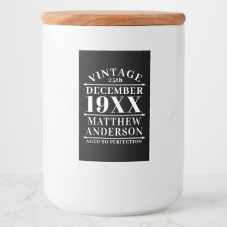 Rótulo Para Comida Vintage personalizada envelhecida em perfeição
