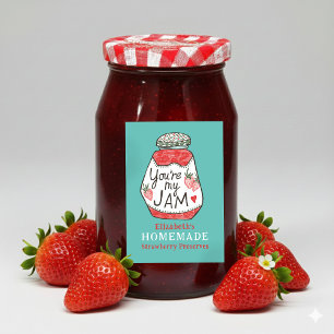Rótulo Para Comida VOCÊ É MINHA GEMA Morango Artesanato Personalizado