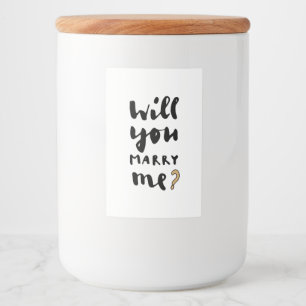 Rótulo Para Comida Você vai me casado?