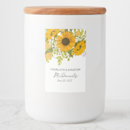 Rótulo Para Comida Yellow Modern Sunflowers Bouquet Wedding