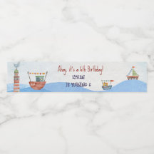 Ahoy Crianças Náuticas: aniversário em aquarela
