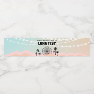 Rótulo Para Garrafa D'água Aniversário do Festival de Música Pastel