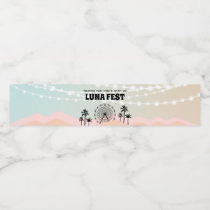 Rótulo Para Garrafa D'água Aniversário do Pastel Music Festival