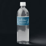 Rótulo Para Garrafa D'água Bag de Boas-vindas do Final de Semana do Casamento<br><div class="desc">Esta etiqueta de garrafa de água de marinho é perfeita para deslizar para bolsas de boas-vindas para visitantes fora da cidade ou para entregar em eventos de casamento.</div>