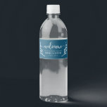 Rótulo Para Garrafa D'água Bag de Boas-vindas do Final de Semana do Casamento<br><div class="desc">Esta etiqueta de garrafa de água de marinho é perfeita para deslizar para bolsas de boas-vindas para visitantes fora da cidade ou para entregar em eventos de casamento.</div>